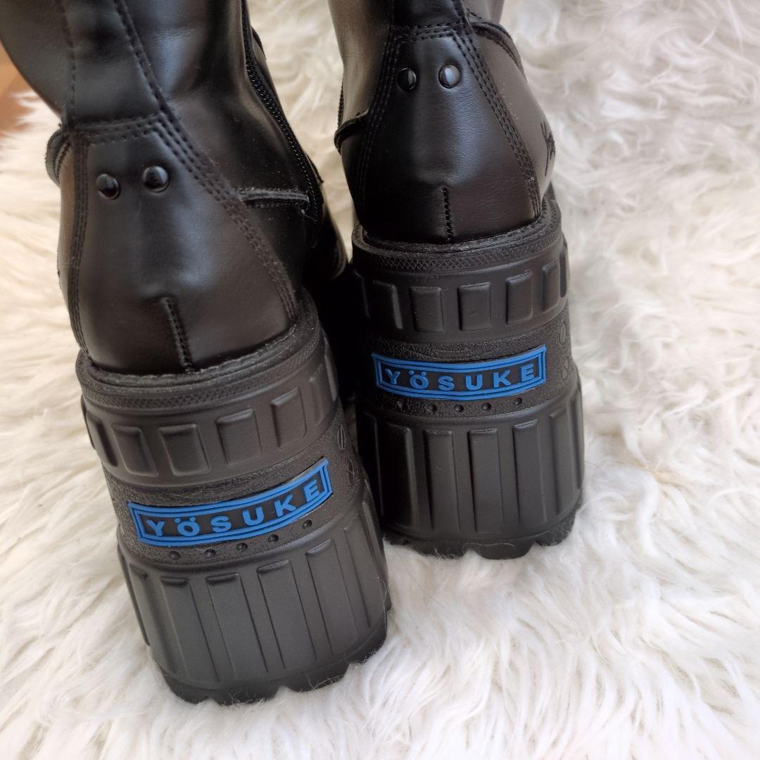 YOSUKE 厚底スニーカーブーツ ブラック