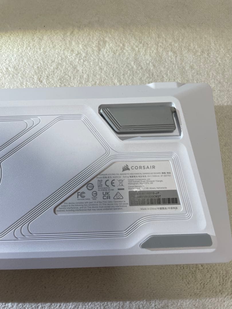 Corsair K70 PRO TKL ホワイトキーボード 本体