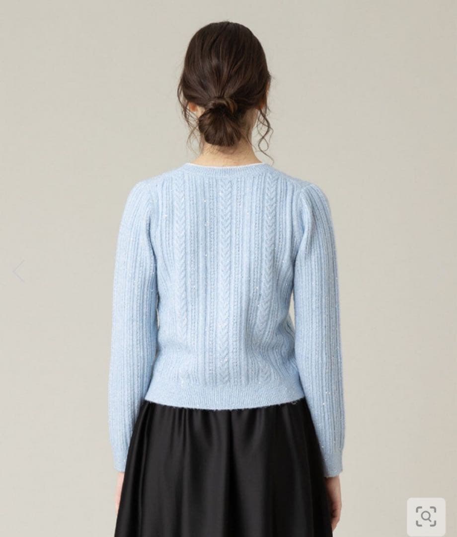 未使用品【LOULOU WILLOUGHBY】フロントフリルラメプルオーバー