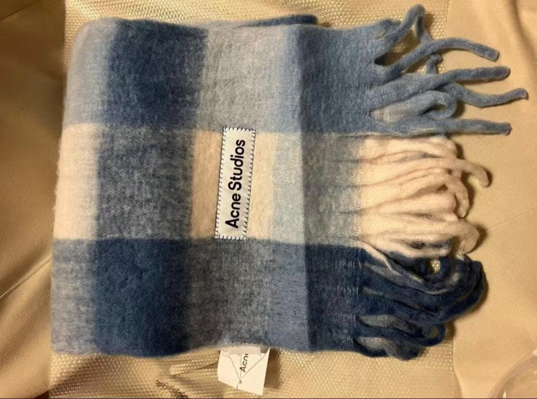 新品未使用　Acne Studios モヘアチェックスカーフ マフラー