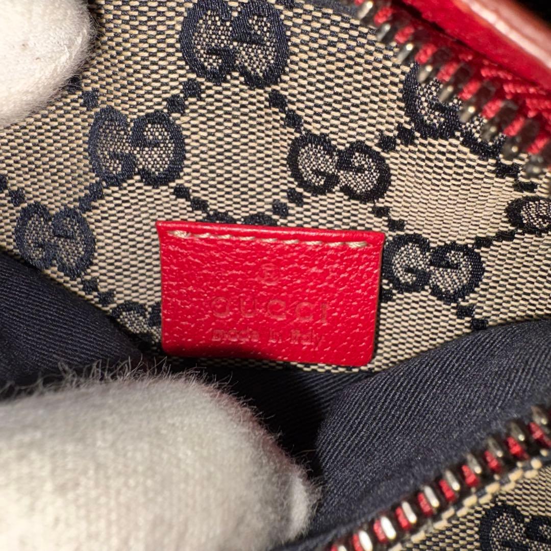 【希少カラー】グッチ GUCCI GGキャンバス シェリーライン ボディーバッグ