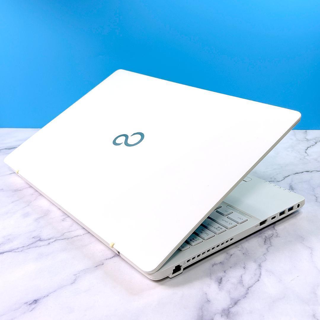 超美品☆Corei7・8GB・SSD・MSオフィス付 ホワイト ノートパソコン