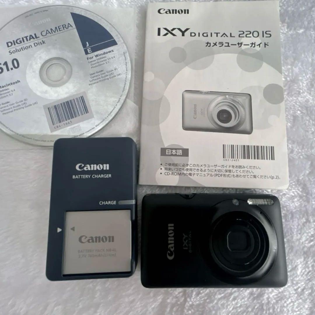 Canon IXY 220 ISコンパクトデジタルカメラ ブラック