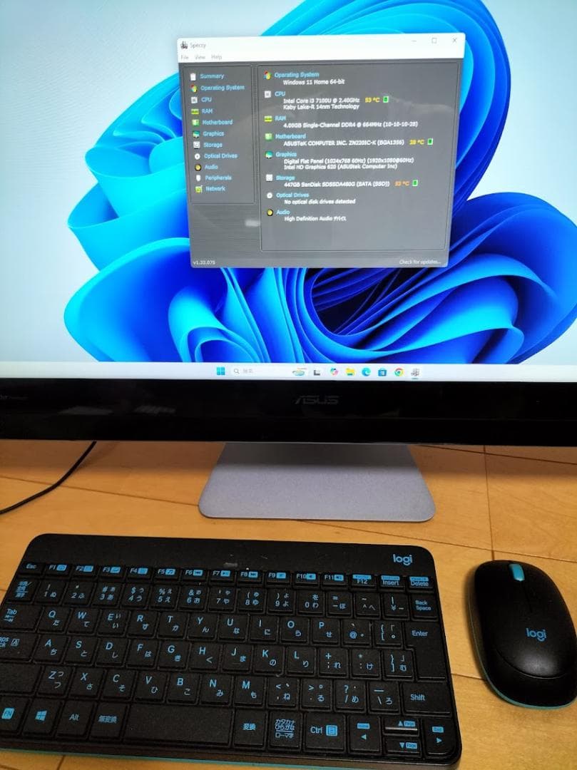 ASUS　ZEN A10 SSD480GB　 無線マウス、キーボード