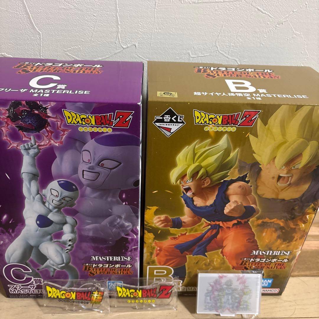一番くじ　ドラゴンボール　B賞超サイヤ人孫悟空　C賞フリーザ　Fアクリルスタンド