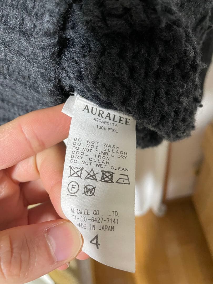 トップス Auralee super fine wool airy knit v neck