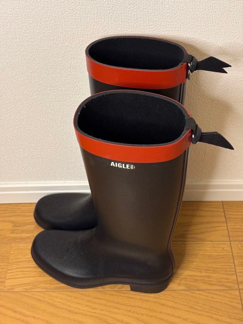 AIGLE ミリカヒールラバーロングブーツ レインブーツ
