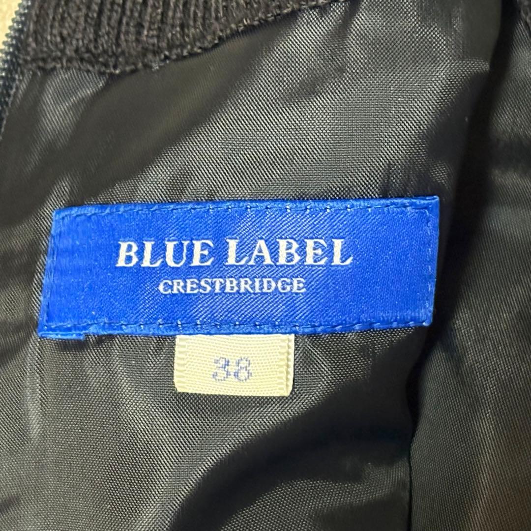 ブルーレーベルクレストブリッジ⭐️チェックフラノワンピース⭐️長袖ワンピース⭐️38