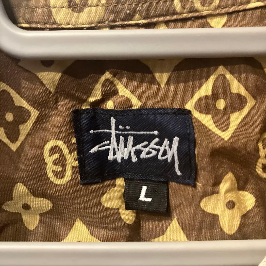 Stussy ロゴパターン 長袖シャツ L