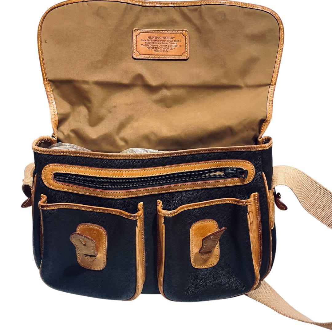 ハンティングワールド ショルダーバッグ メッセンジャーバッグ レザー