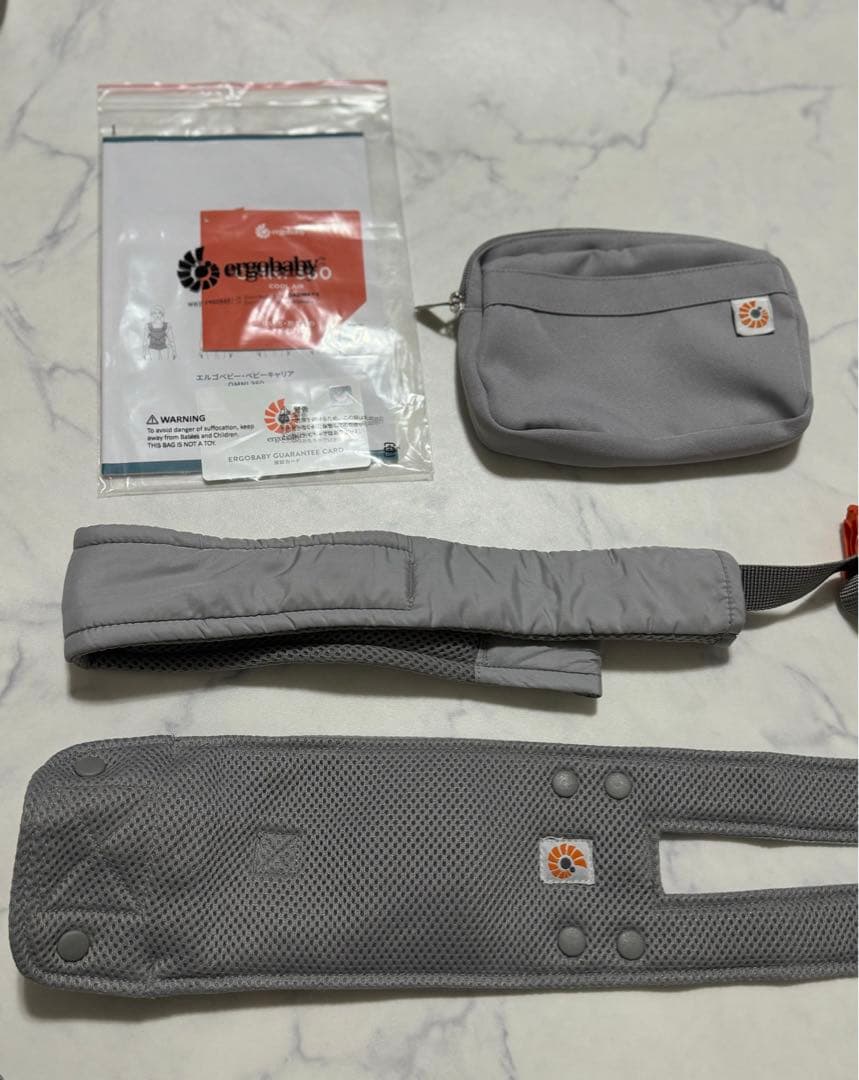 【ほぼ未使用品】エルゴベビー オムニ 360 クールエア メッシュ パールグレー
