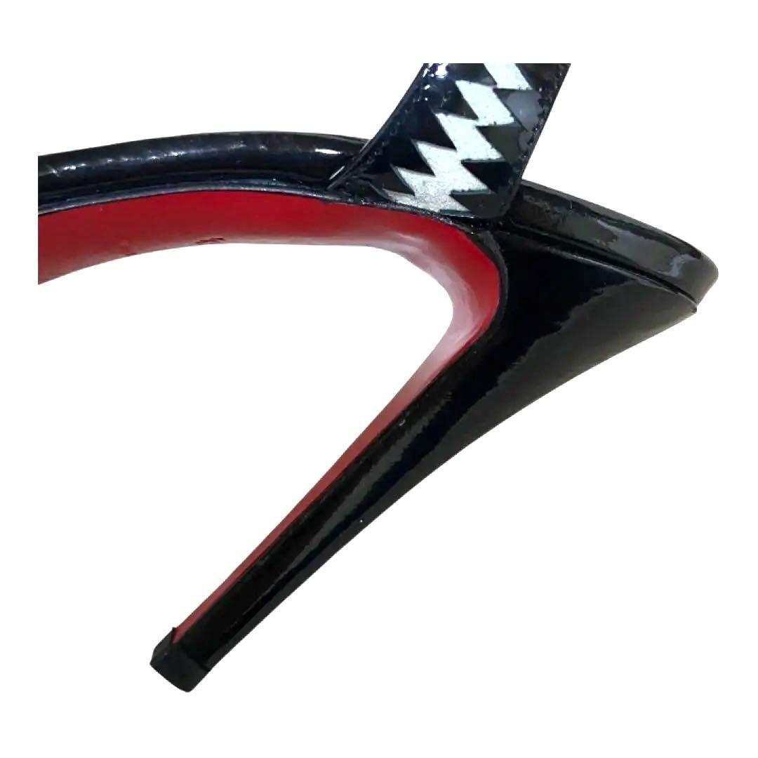 クリスチャンルブタン22.5　パンプス　レザースエードハイヒール　レッドソール