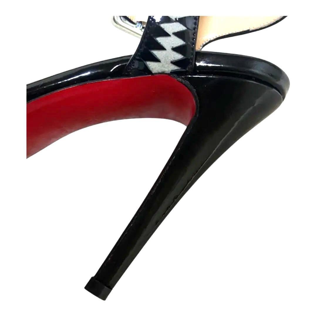 クリスチャンルブタン22.5　パンプス　レザースエードハイヒール　レッドソール