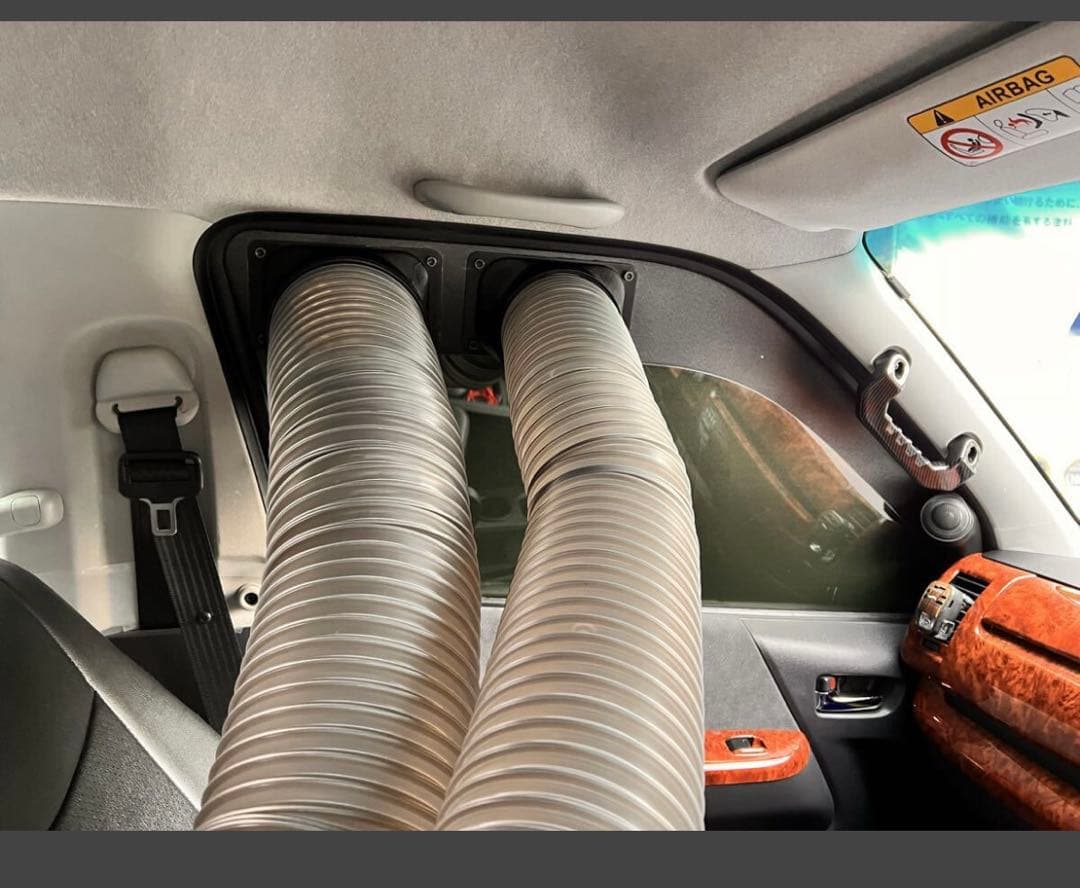 ハイエース用 エコフロー ウェイブ2 . 3 吸換気ダクト 組立済み