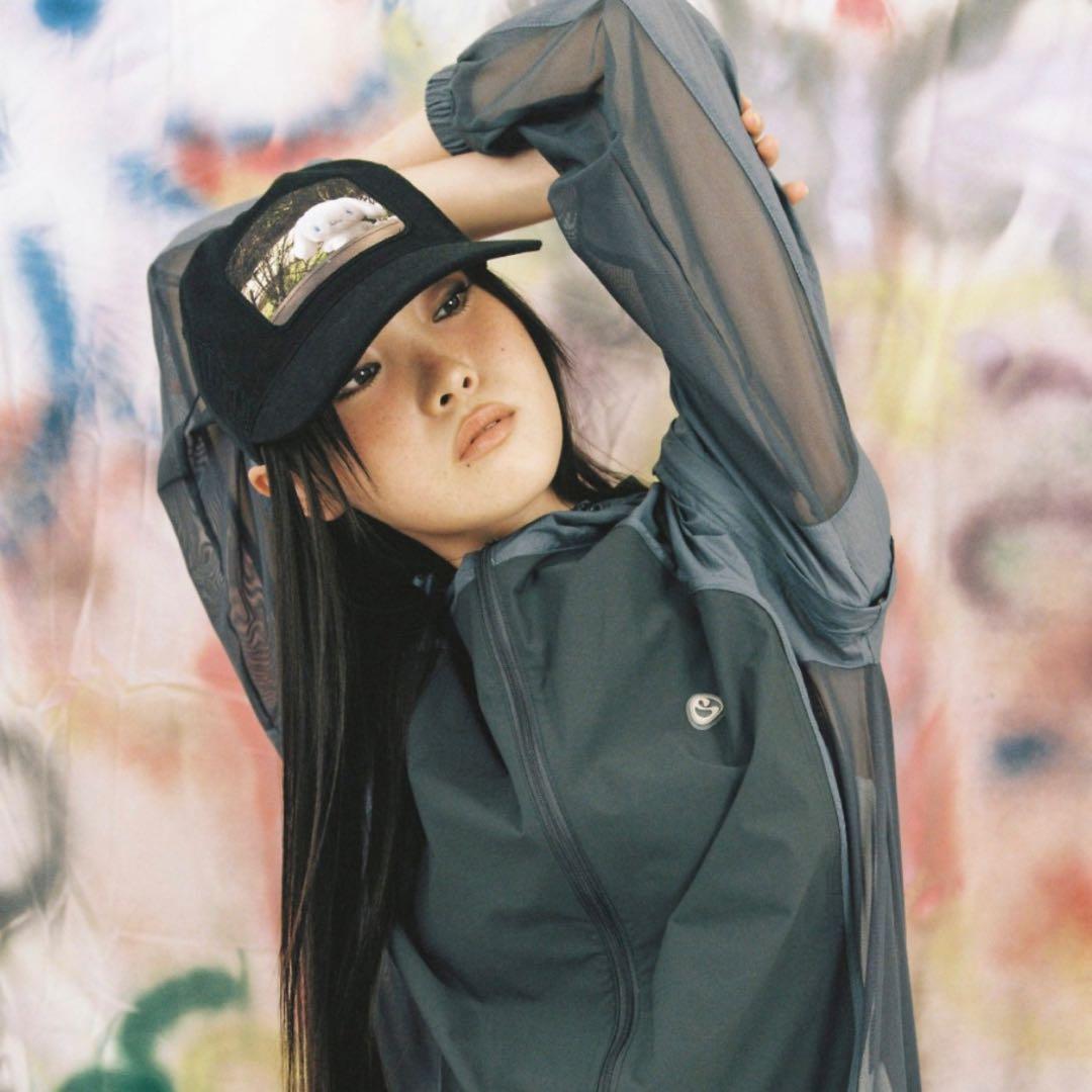 帽子 coyseio CINNAMOROLL FRAME MESH CAP BLACK