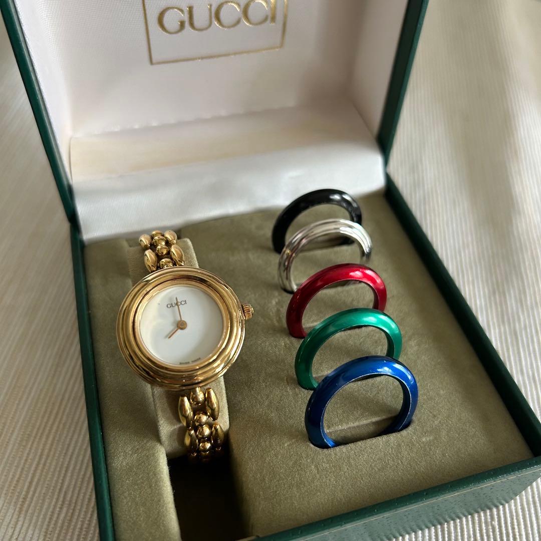 GUCCI ゴールド時計 チェンジベゼル