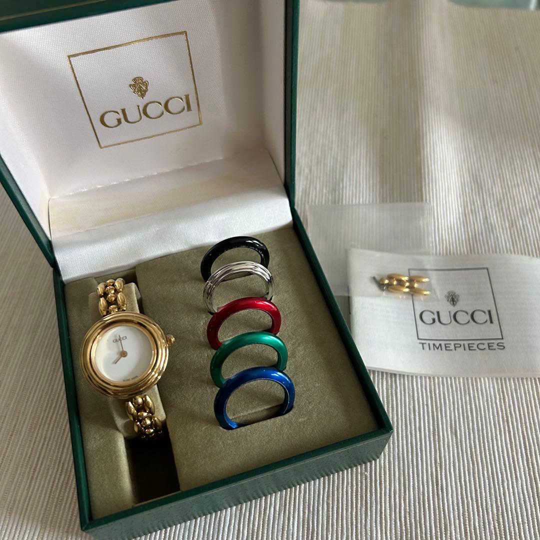 GUCCI ゴールド時計 チェンジベゼル
