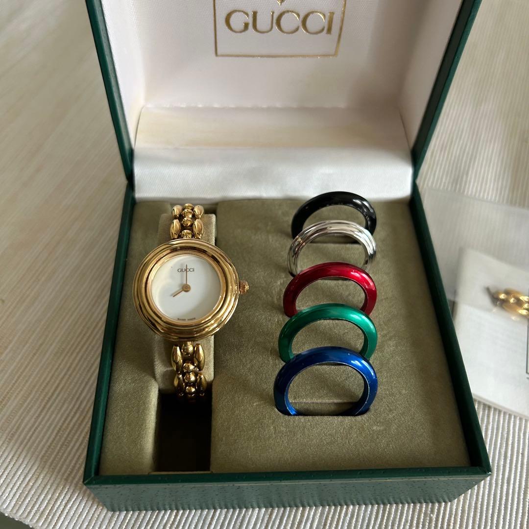 GUCCI ゴールド時計 チェンジベゼル