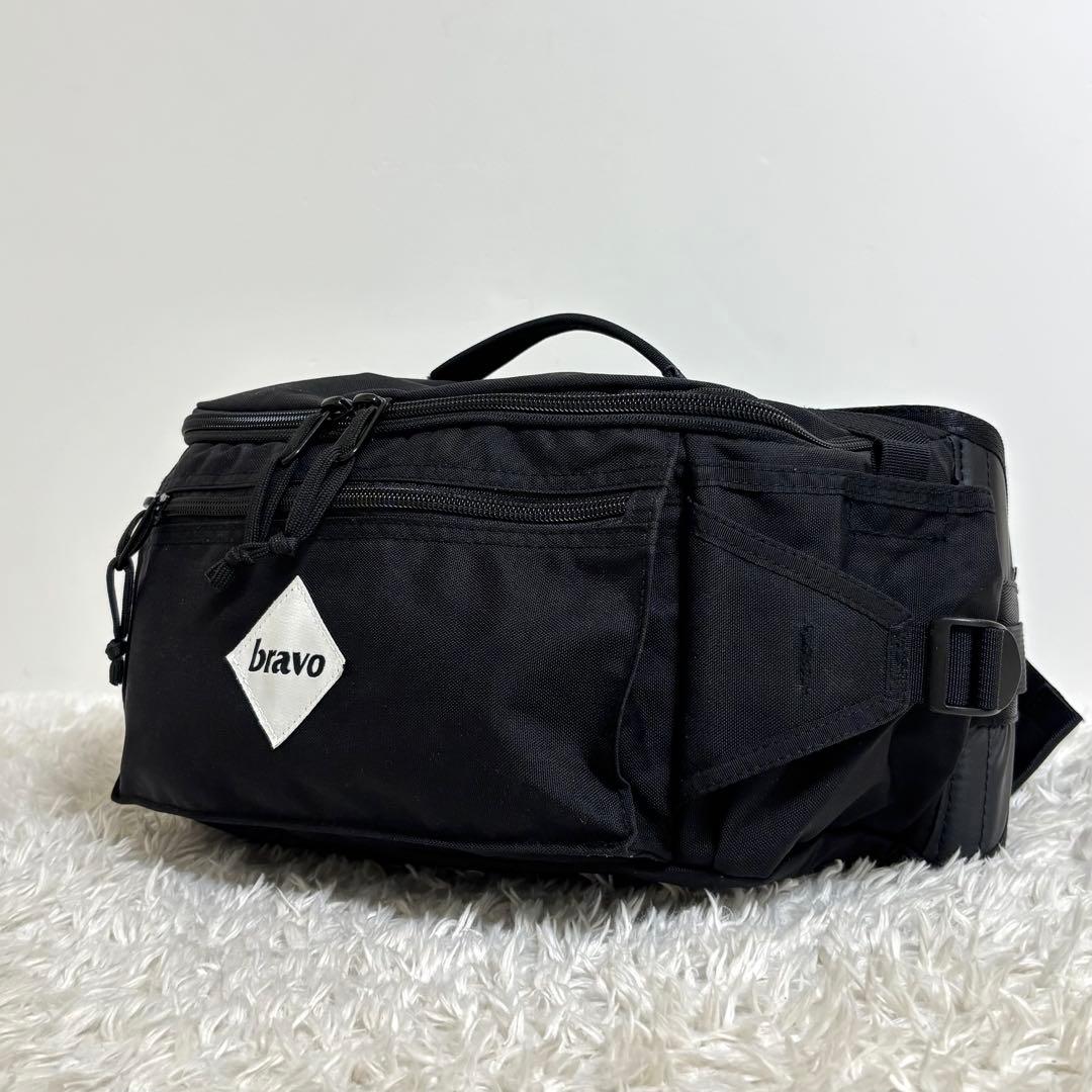 【極美品】 bravo BLOCK ボディウエストバッグ クロスボディ 斜め掛け
