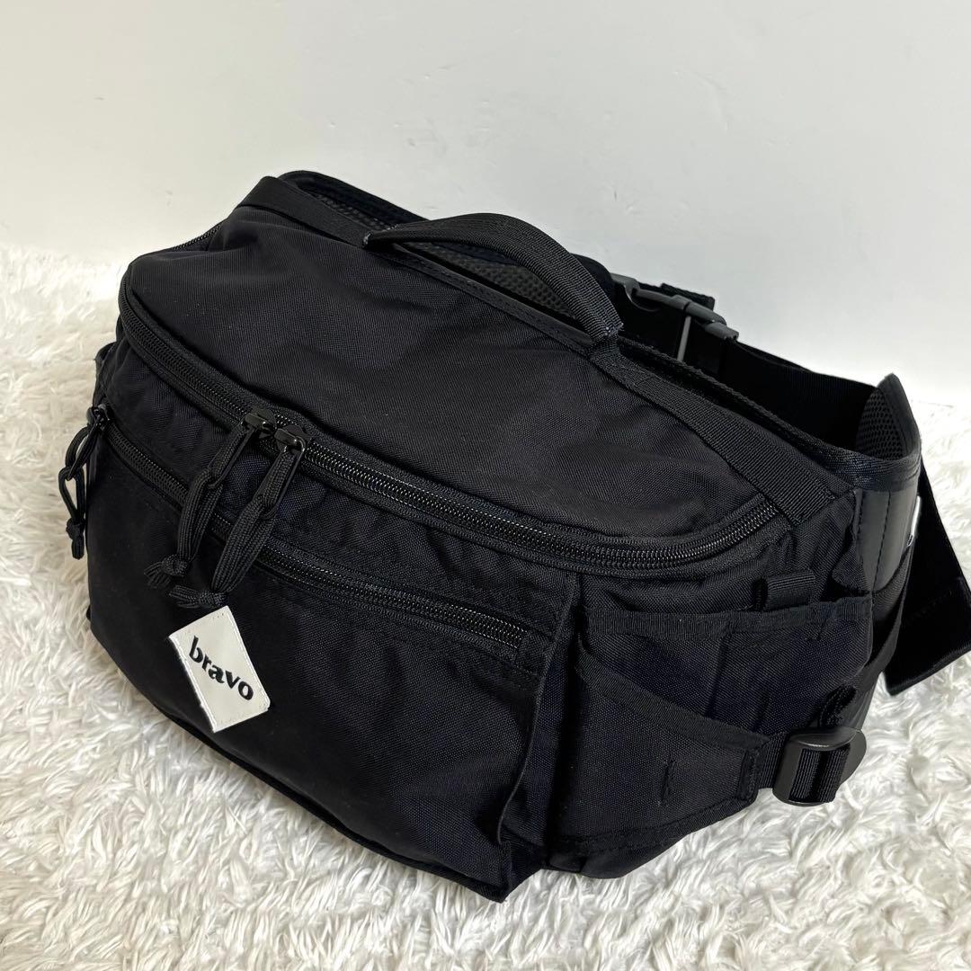 【極美品】 bravo BLOCK ボディウエストバッグ クロスボディ 斜め掛け