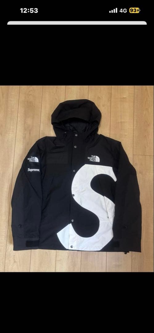 supreme north face sロゴ　マウンテンパーカー