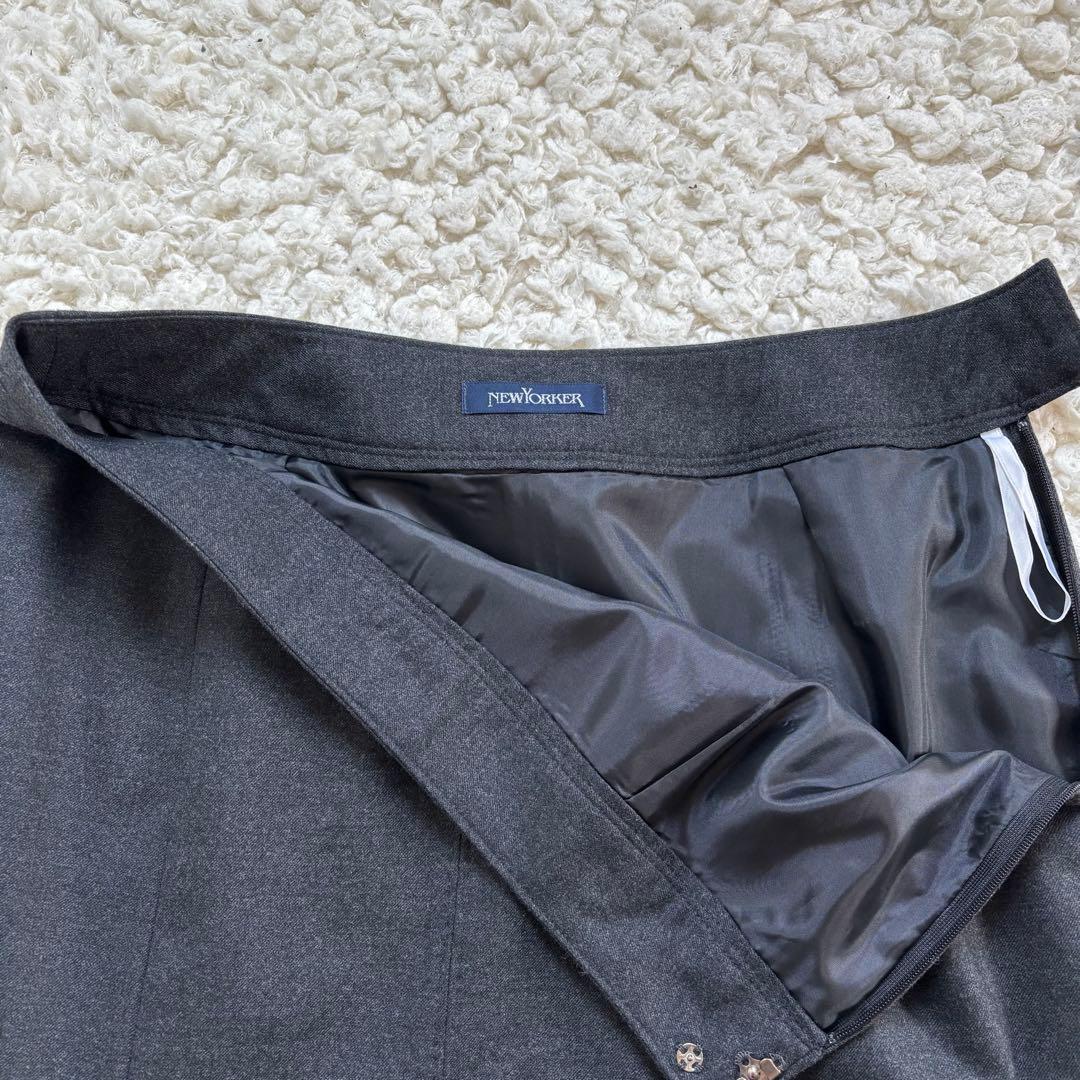 未使用 NEW YORKER スーツ 3点セット 1B グレー サイズ11