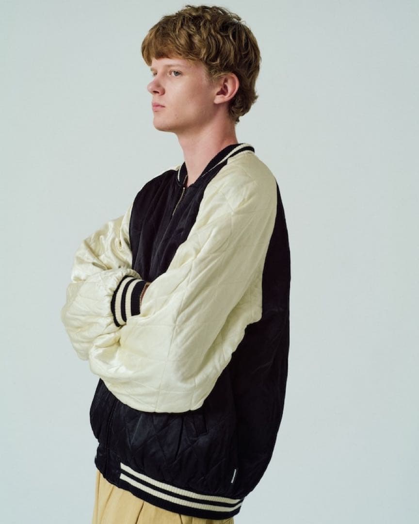 本日限定！L別珍スカジャンスーベニアジャケット両面アダムパテック