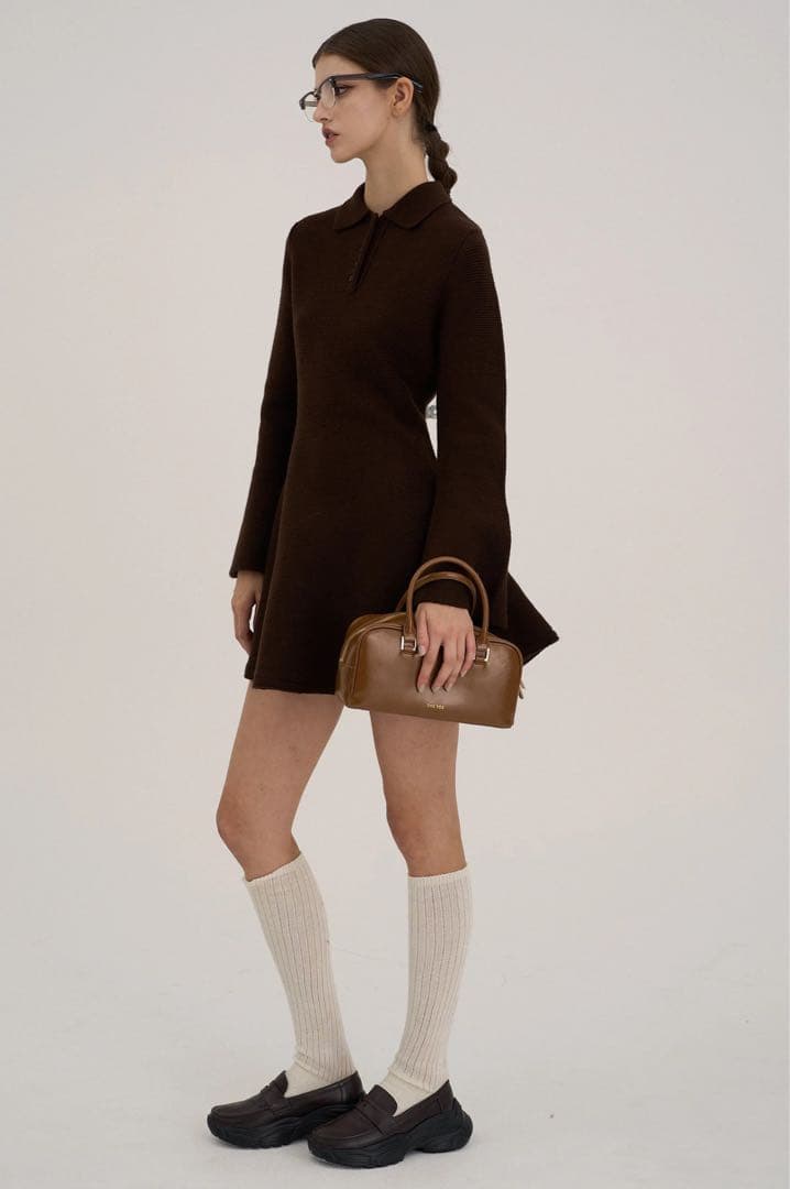 【新品】 THE TOE Reims Flare Onepiece ブラウン