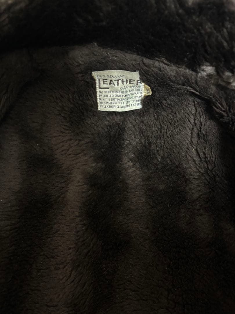 ジャケット・アウター leather bomber jacket