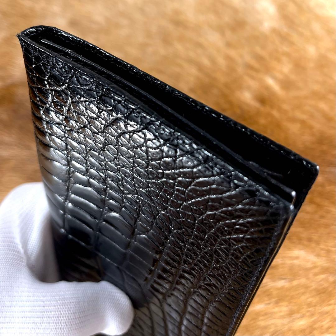 新品同様 定15万 ザリアーニ 最高峰 クロコダイル ポロサス 長財布 札入れ