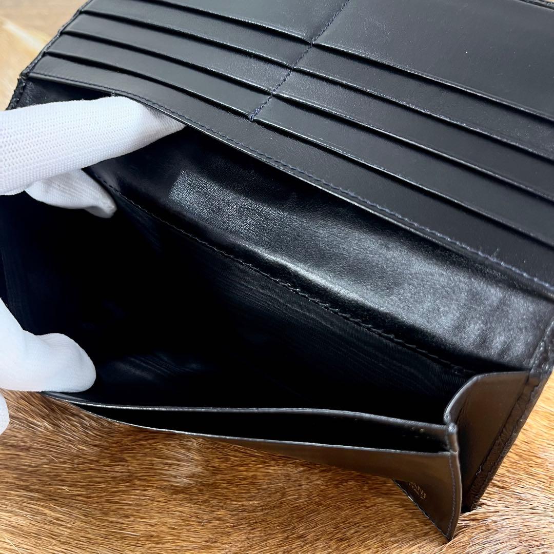 新品同様 定15万 ザリアーニ 最高峰 クロコダイル ポロサス 長財布 札入れ