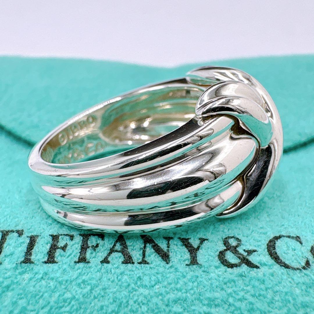 極美品レア オールドティファニー シグネチャー ワイド 11.5号 シルバー