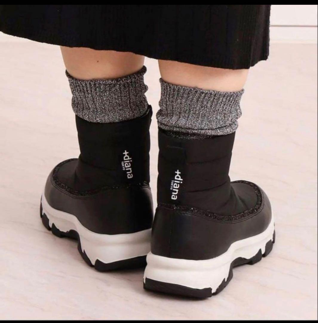 プラスダイアナ スノーブーツ 撥水加工　完売品　ほぼ未使用品