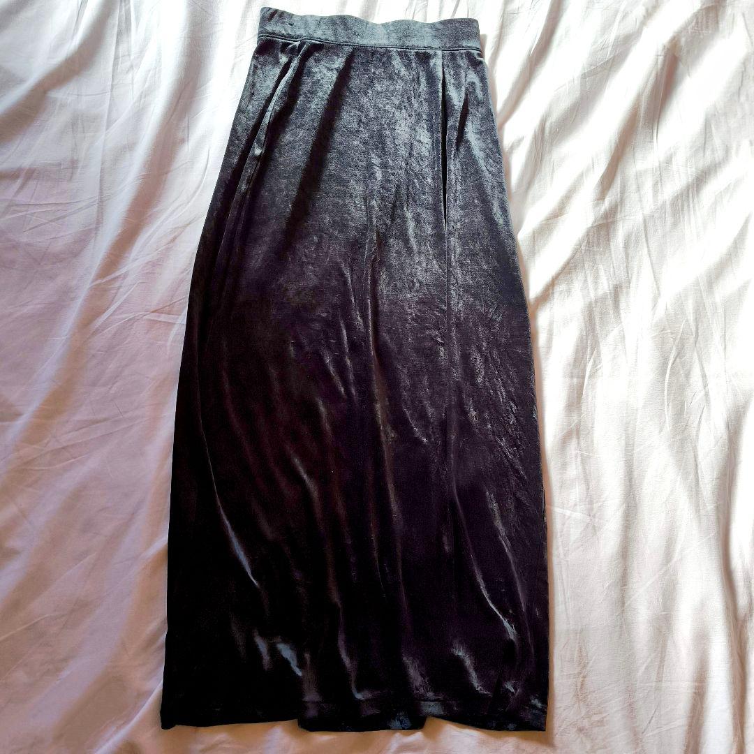 【美品】BACCA inner piece ベロアジャージー ロングスカート