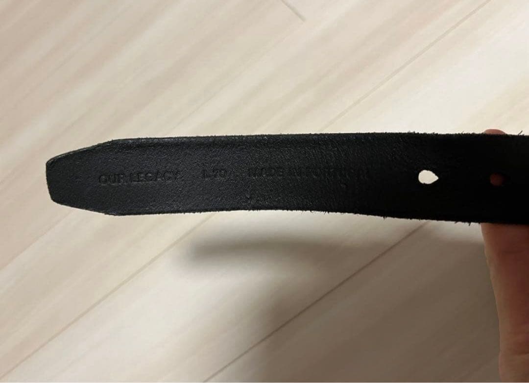 OUR LEGACY スタッズ付きレザー ベルト 70