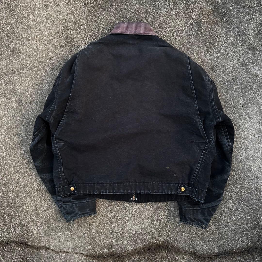 美フェード Carhartt ブラック デトロイト 単丈 ショート丈 ハチノス