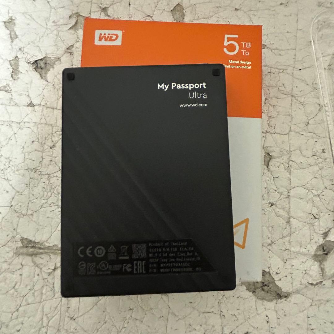 WD my passport ultra ポータブルHDD 5TB Type-C
