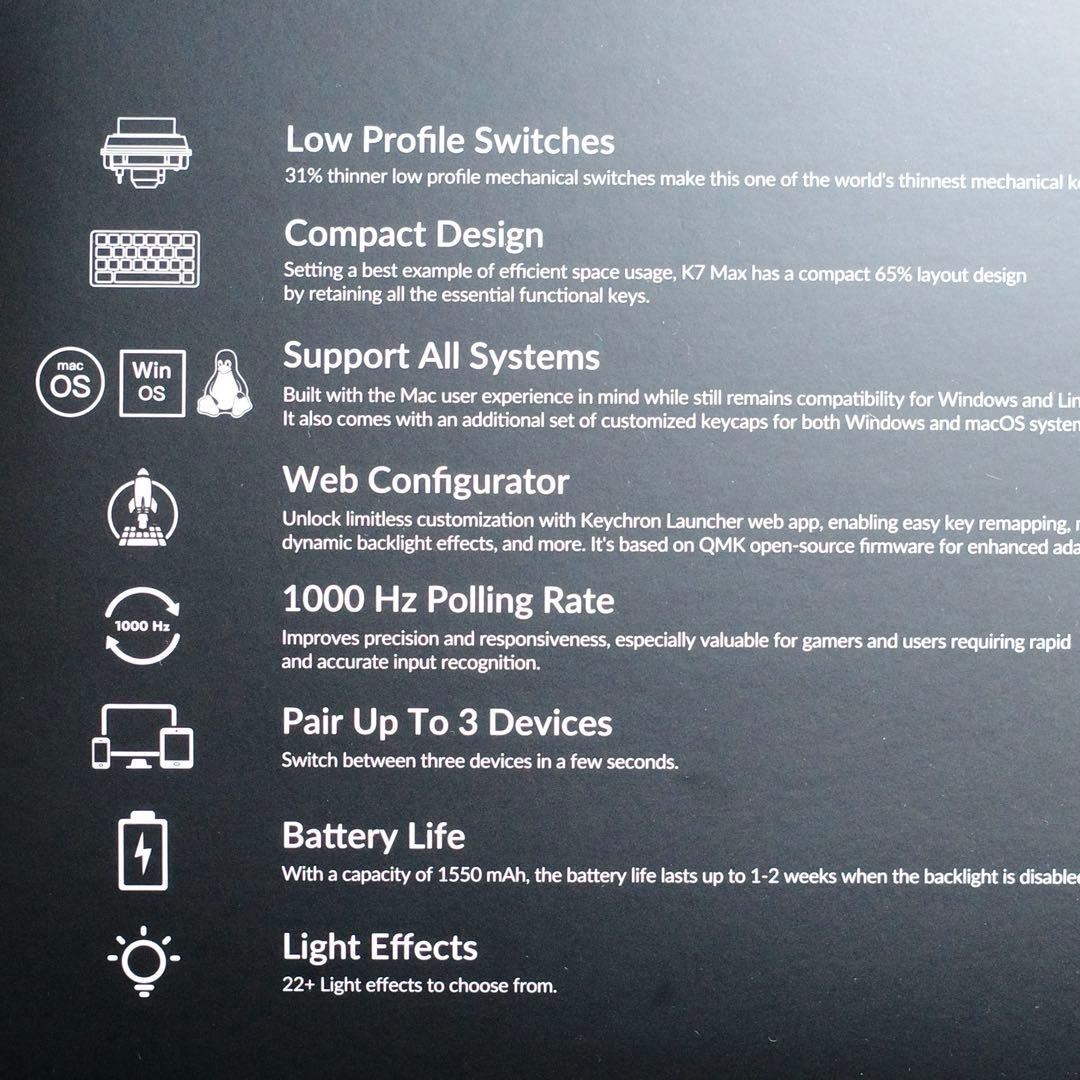 n*o様 Keychron K7 MAX JIS配列 赤軸 メカニカルキーボード