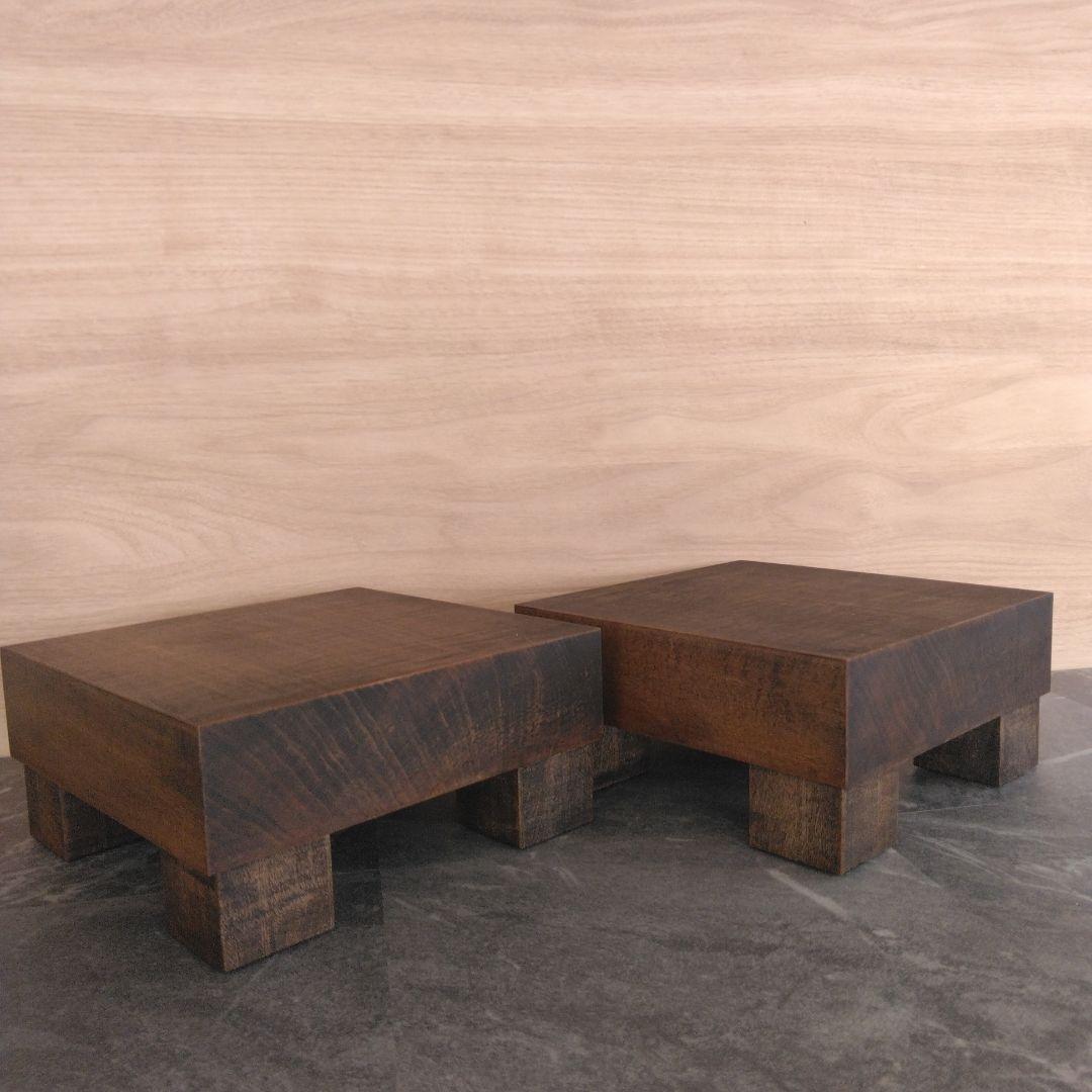 無垢材スピーカースタンド　一対