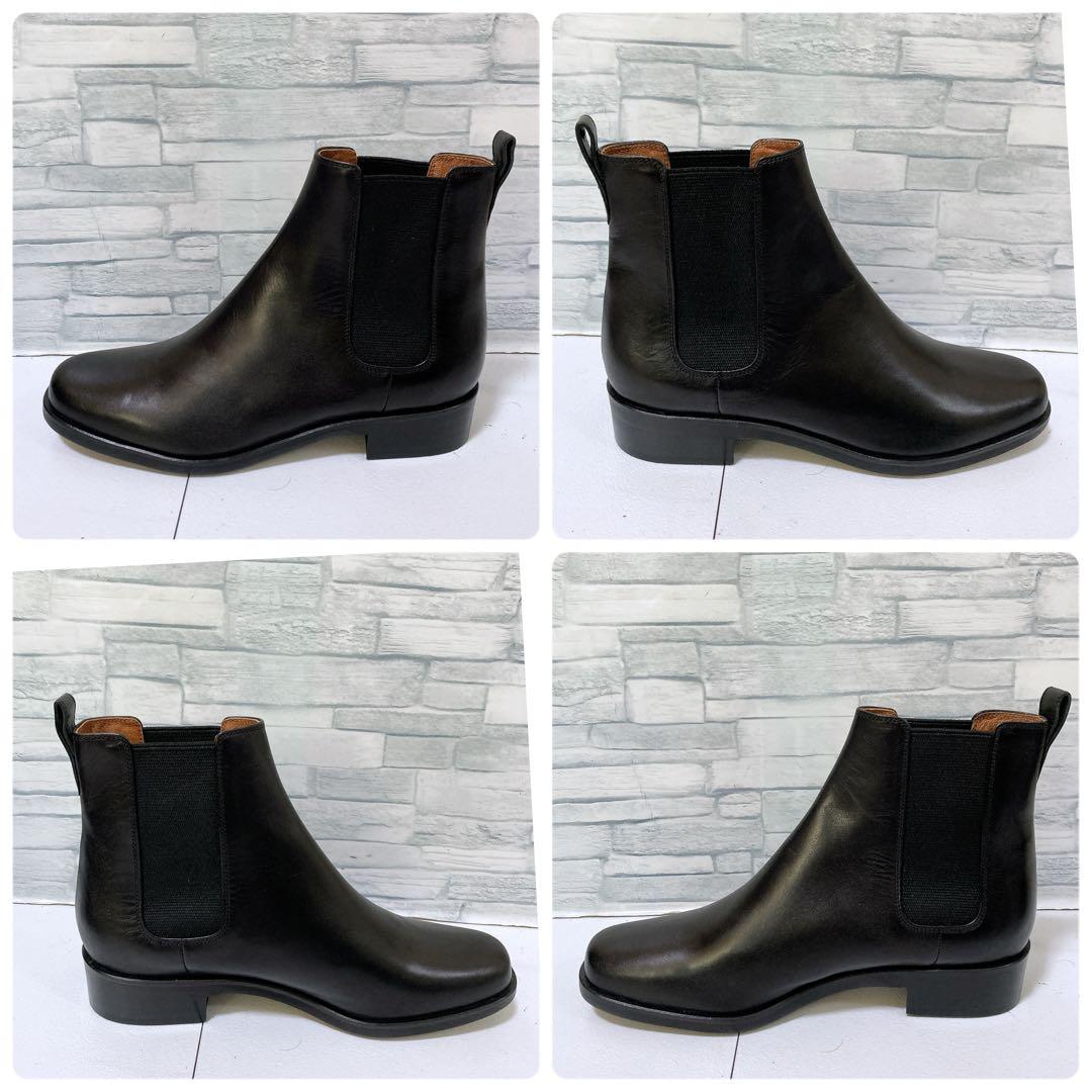 新品 マーガレットハウエル サイドゴアブーツ 本革 ブラック 黒 24.5