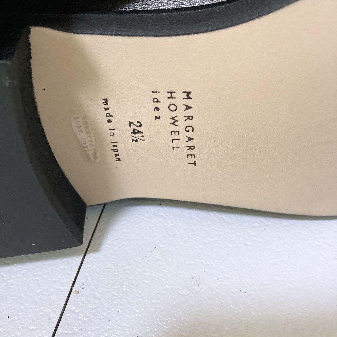 新品 マーガレットハウエル サイドゴアブーツ 本革 ブラック 黒 24.5