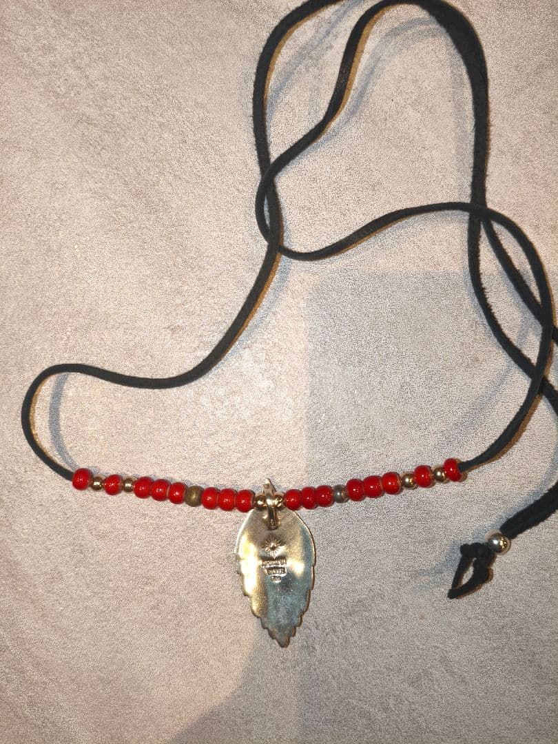 アリゾナフリーダム　イーグルスプーン　ホワイトハーツビーズ　ネックレス