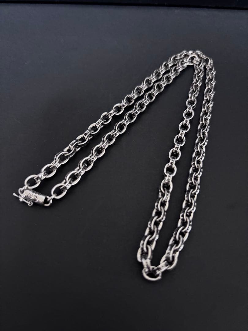 ネックレス ペーパーチェーン ダブルクロス シルバー アクセサリー