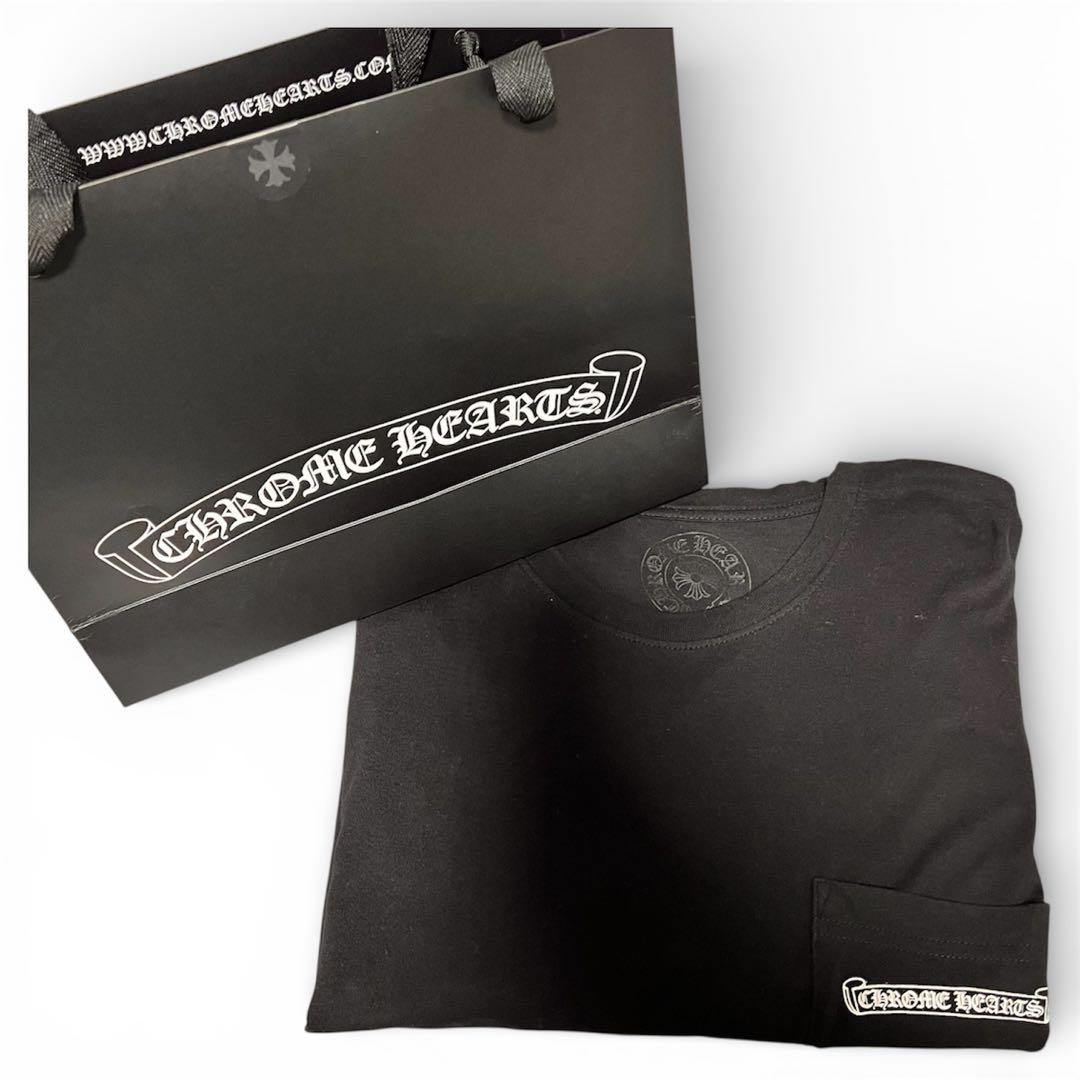 美品 クロムハーツ chrome hearts スクロールラベルロングTシャツ