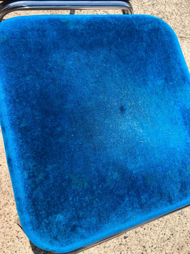 No.186 ゲームセンター　アーケード　チェアー　ゲーセン椅子(青)2脚セット