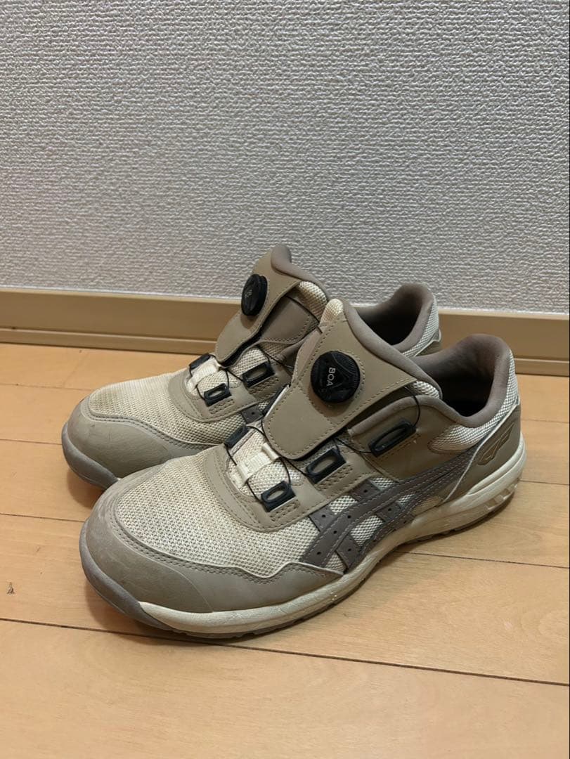 ASICS 安全靴 BOAクロージャー グレー/ベージュ
