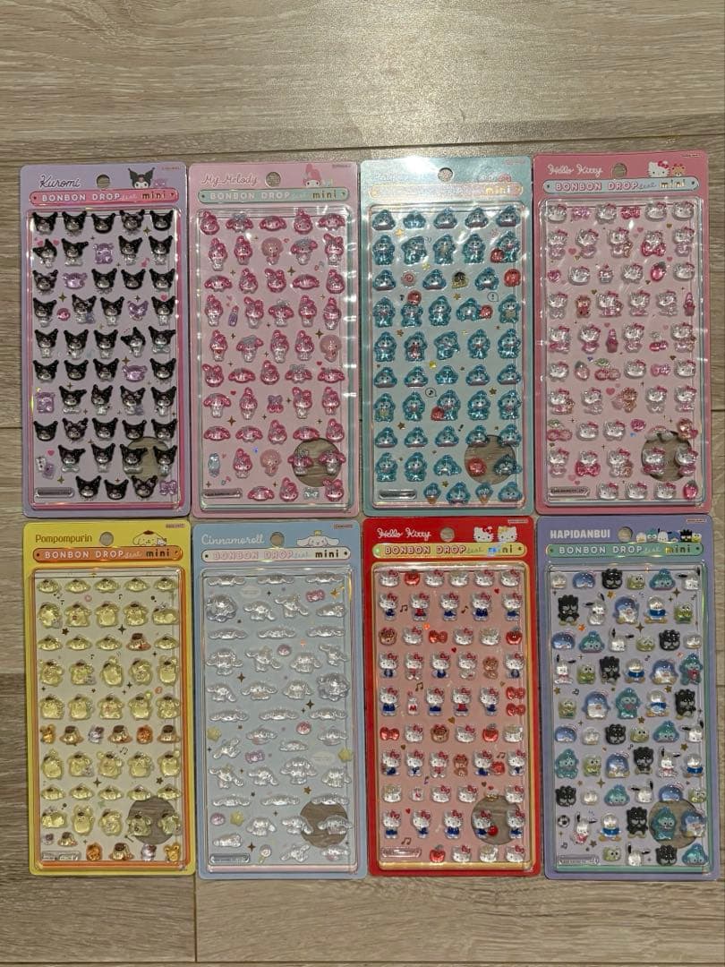 【正規品】ボンボンドロップシールミニ サンリオ 全8種セット