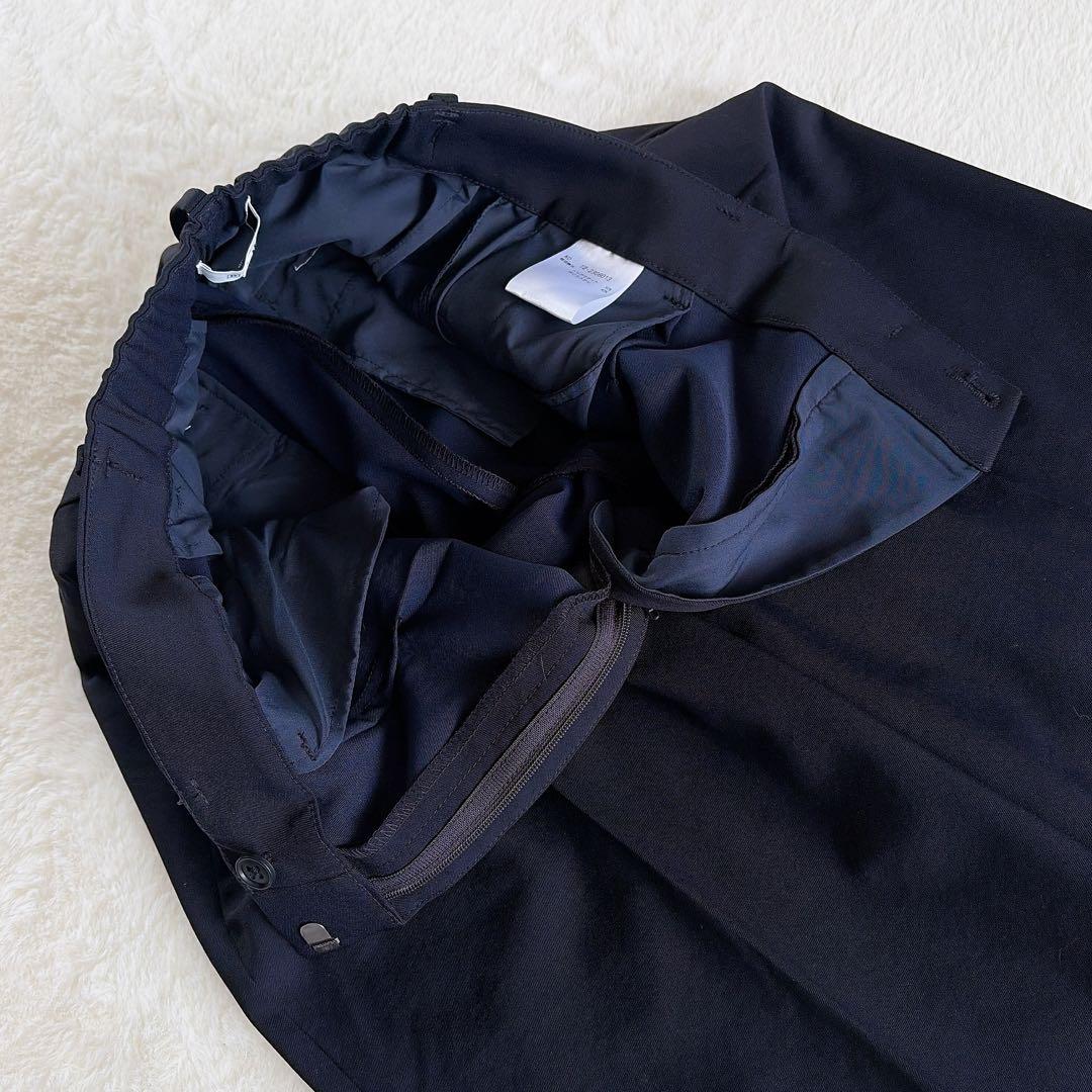 極美品✨【プラステ】ノーカラージャケット パンツ スーツセットアップ ネイビーS