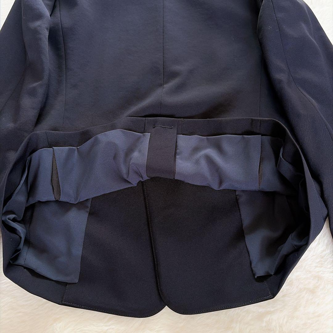 極美品✨【プラステ】ノーカラージャケット パンツ スーツセットアップ ネイビーS