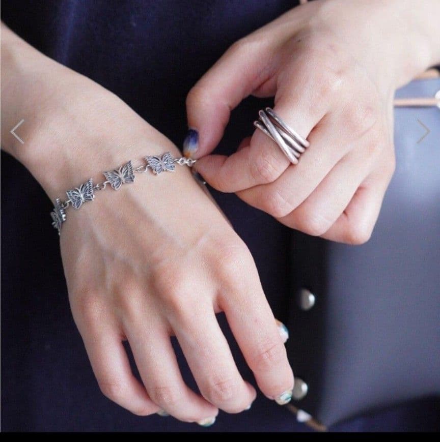 【ニードルス】シルバーブレスレット SV925 パピヨンL